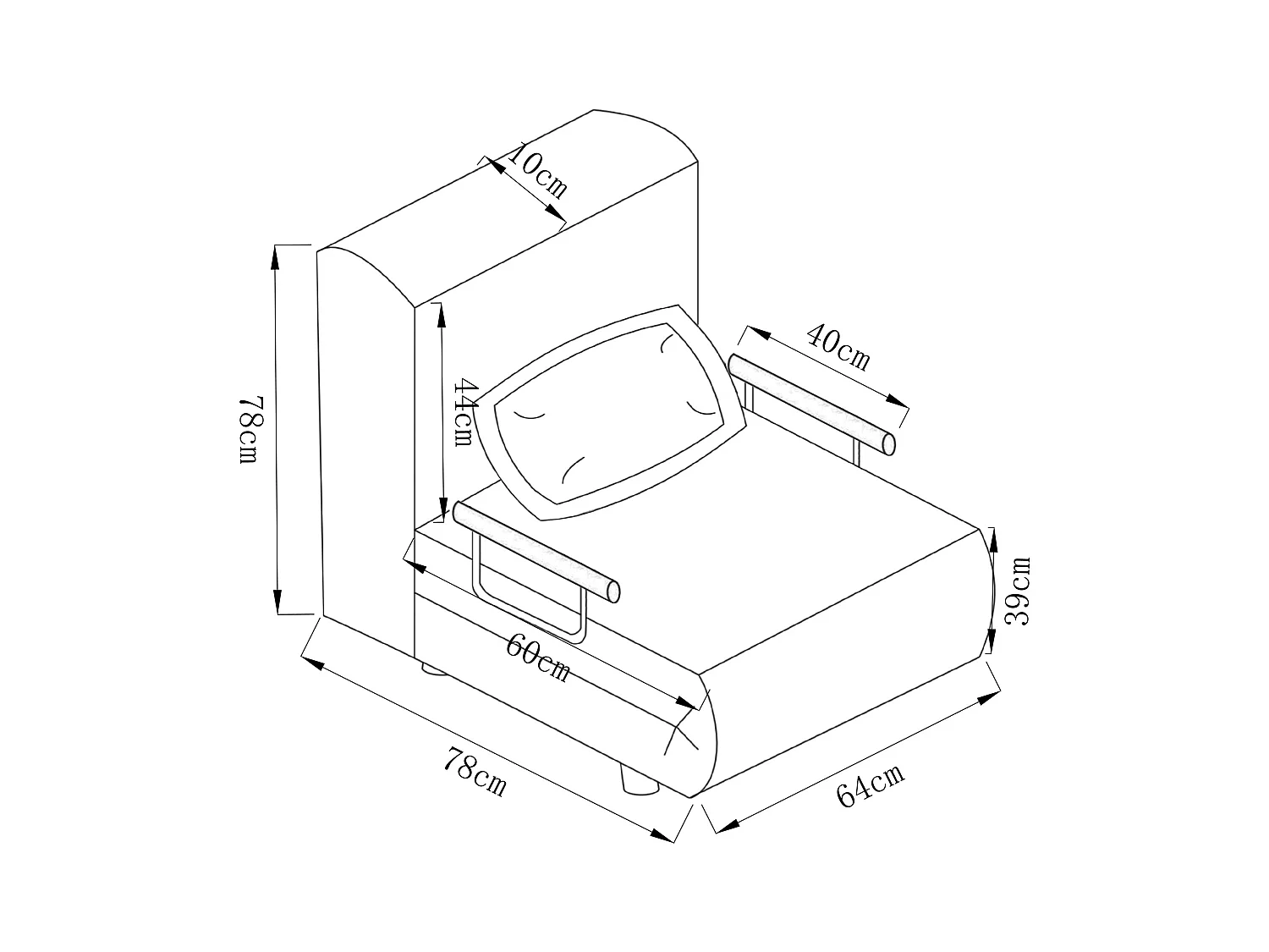 Funkcja spania fotela Kolino