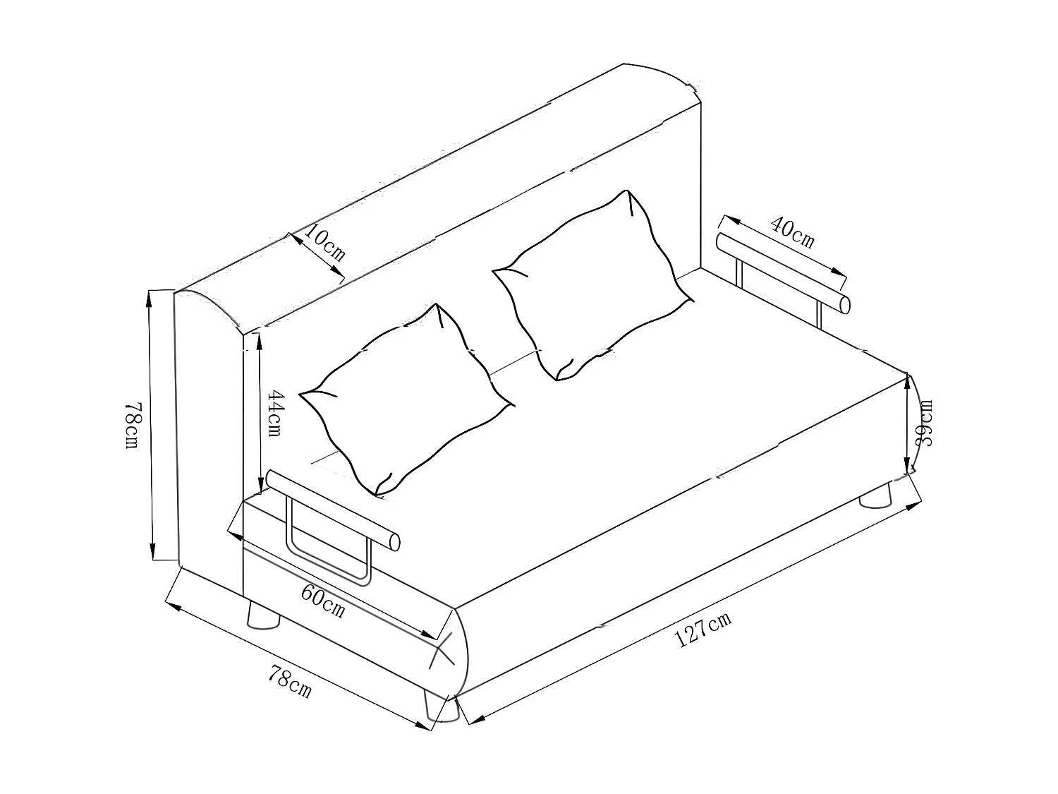 Poltrona da letto Kolino funzione di sonno