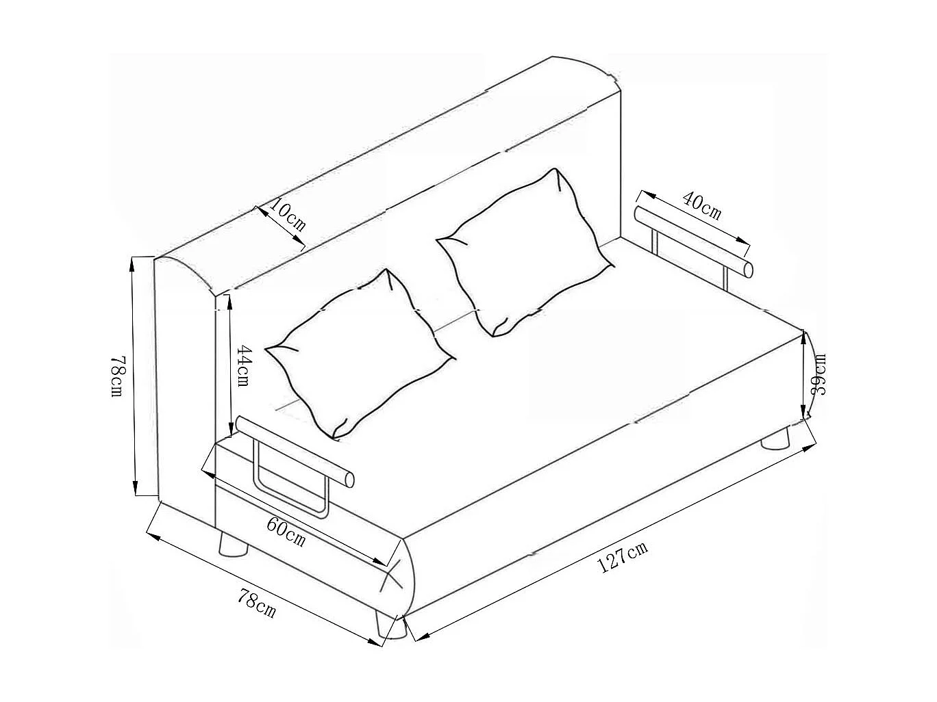 Funkcja spania fotela Kolino