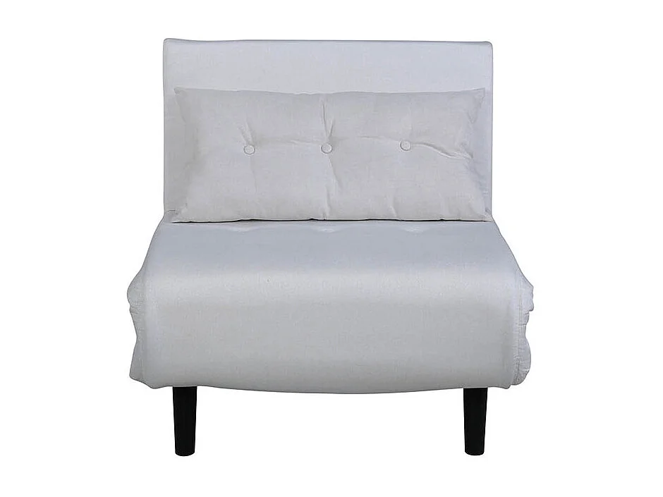 Fauteuil Convertible en Tissu "Vicky" 70cm Blanc