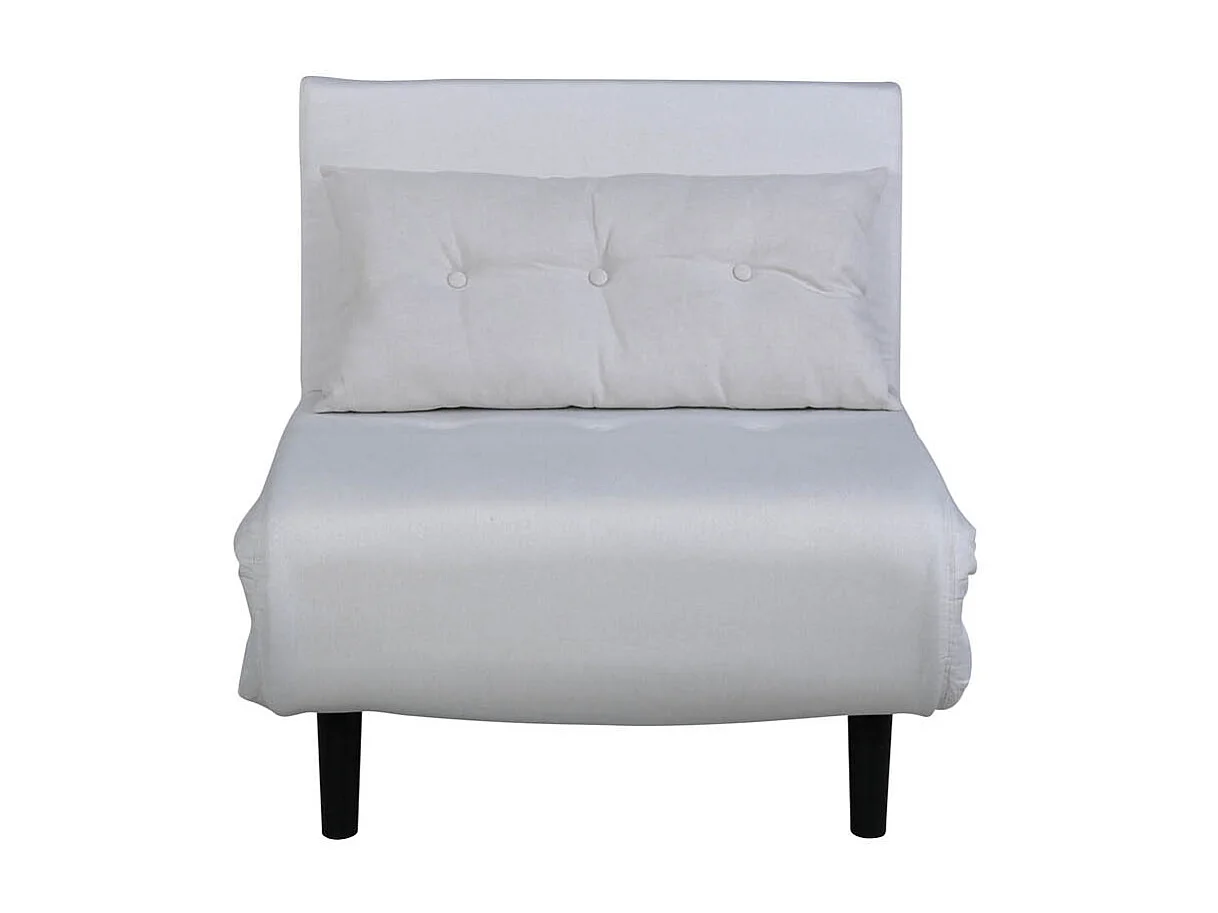 Fauteuil Convertible en Tissu "Vicky" 70cm Blanc