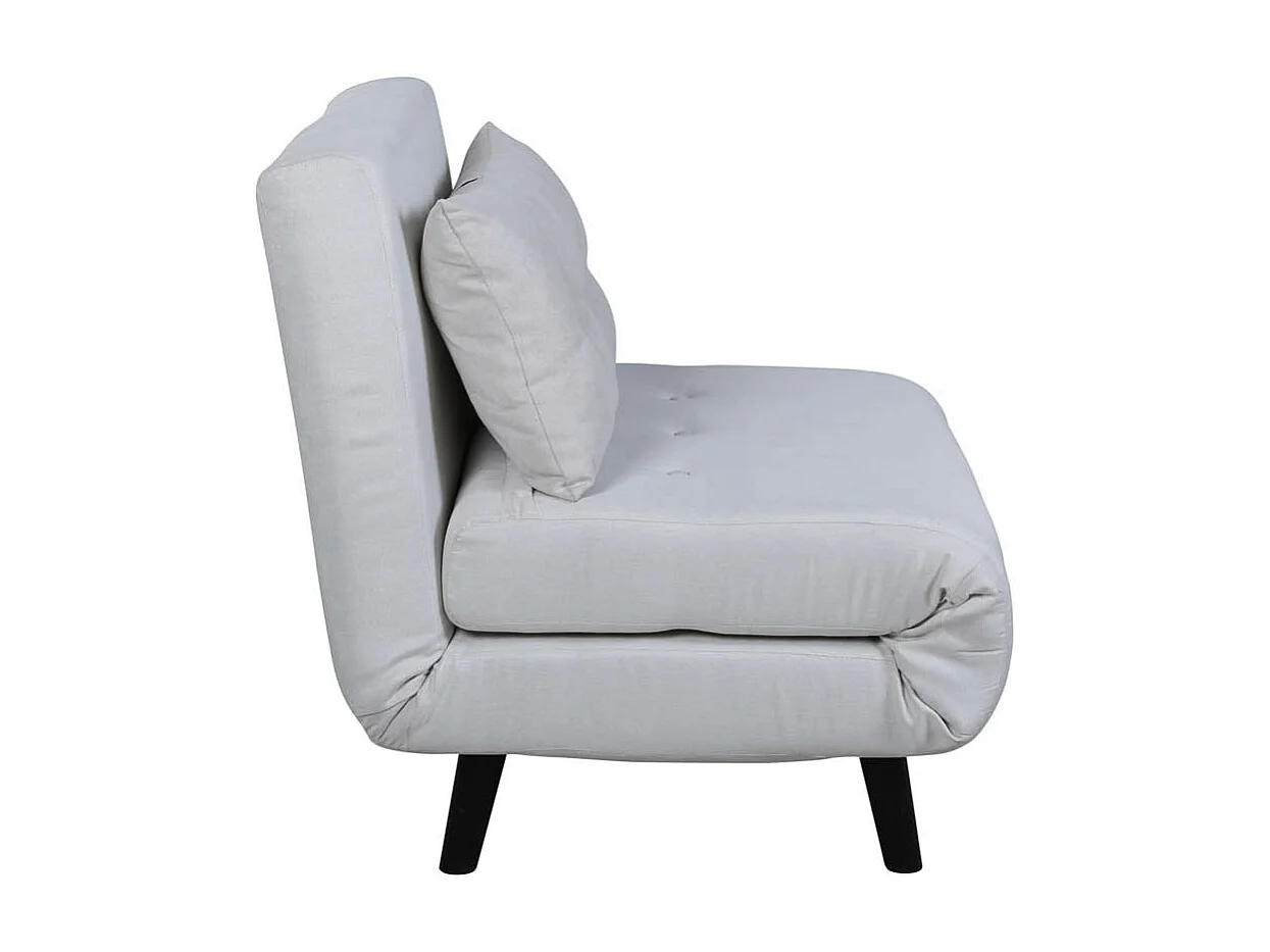 Fauteuil Convertible en Tissu "Vicky" 70cm Blanc