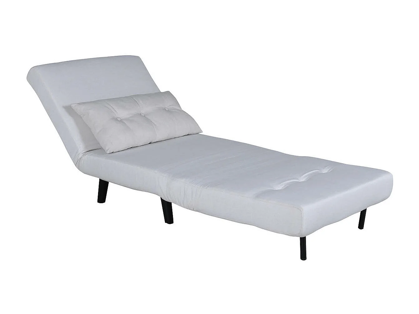 Fauteuil Convertible en Tissu "Vicky" 70cm Blanc