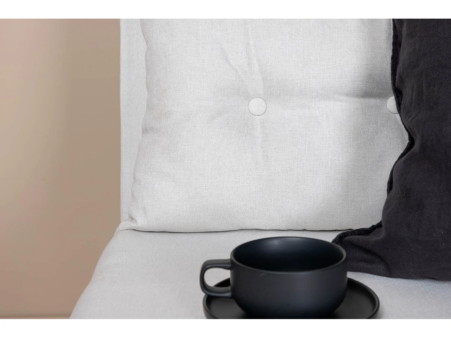 Fauteuil Convertible en Tissu "Vicky" 70cm Blanc