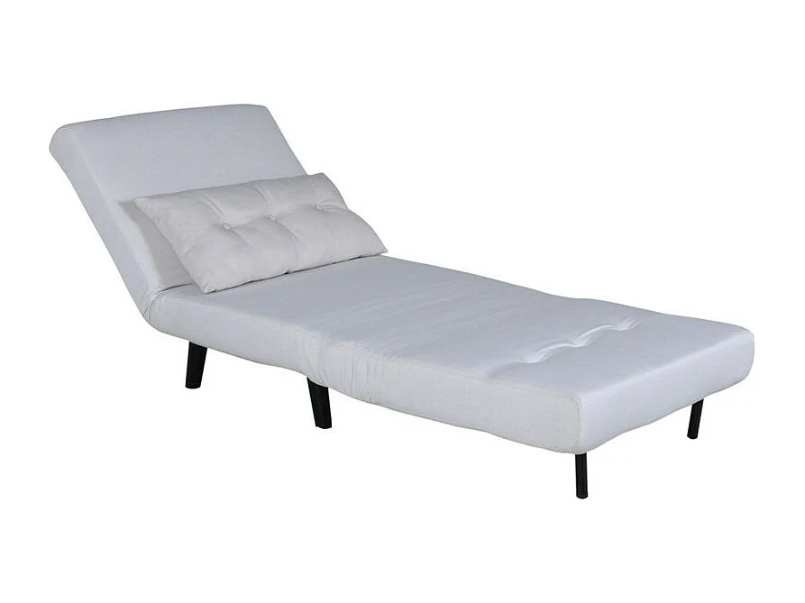 Fauteuil Convertible en Tissu "Vicky" 70cm Blanc