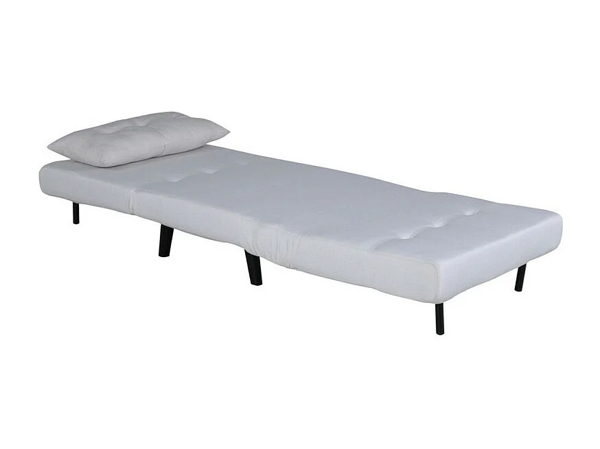 Fauteuil Convertible en Tissu "Vicky" 70cm Blanc