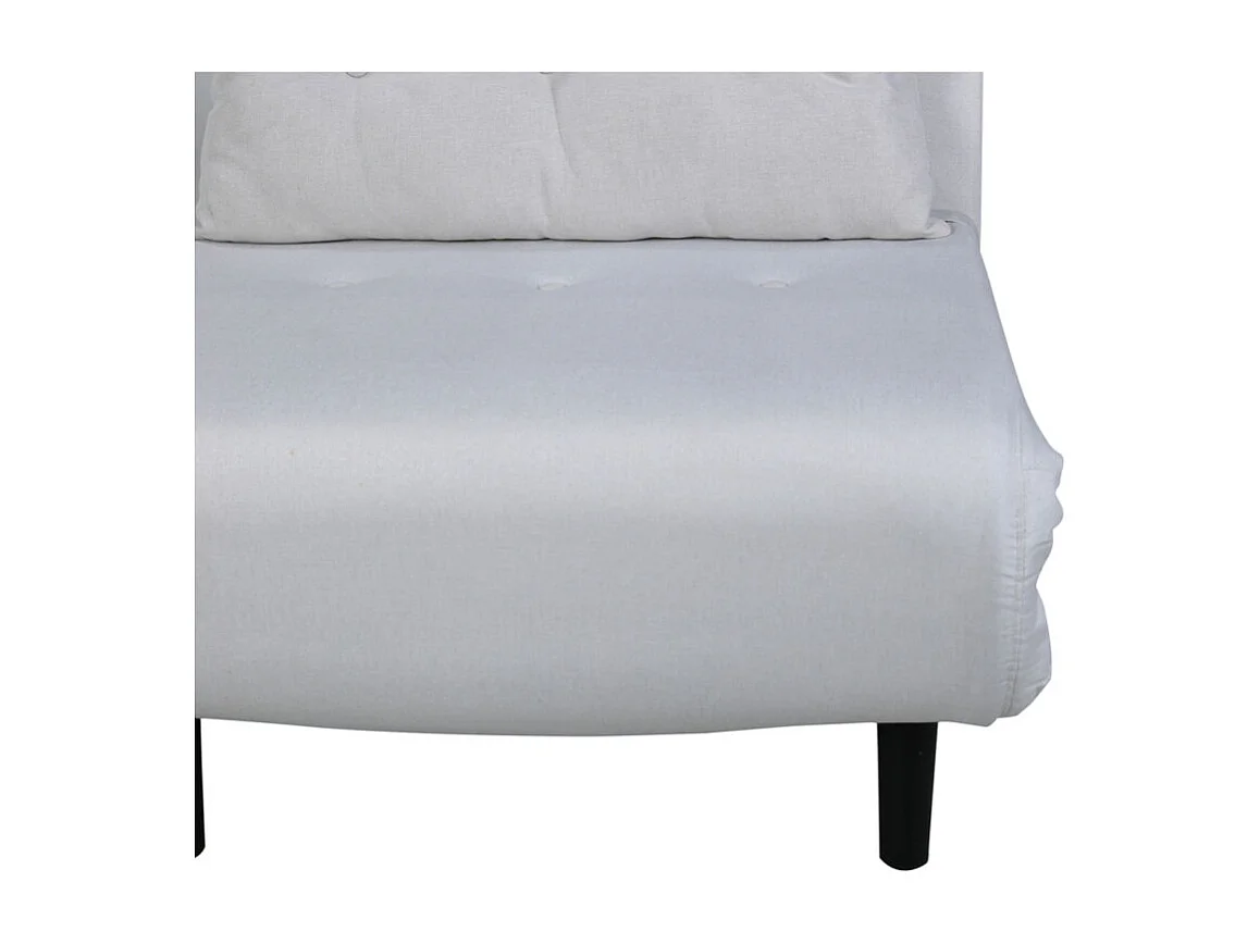 Fauteuil Convertible en Tissu "Vicky" 70cm Blanc