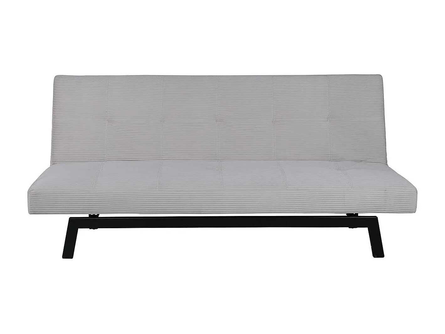 Canapé Convertible Velours Côtelé "Bodil" 180cm Beige