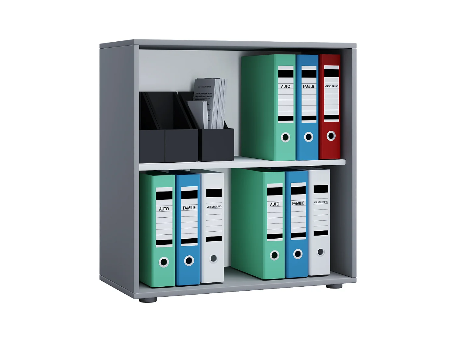 Office Shelf & Bookcase Lona Gray W. 70 x H. 74 x D. 37 cm