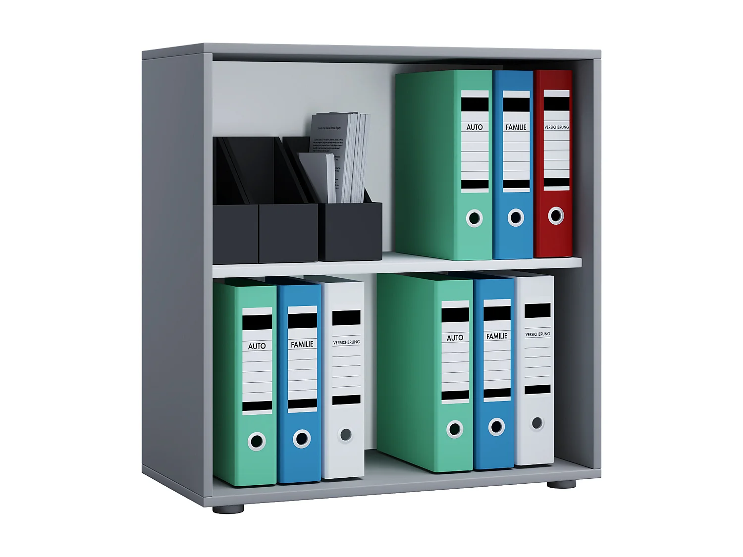 Office Shelf & Bookcase Lona Gray W. 70 x H. 74 x D. 37 cm