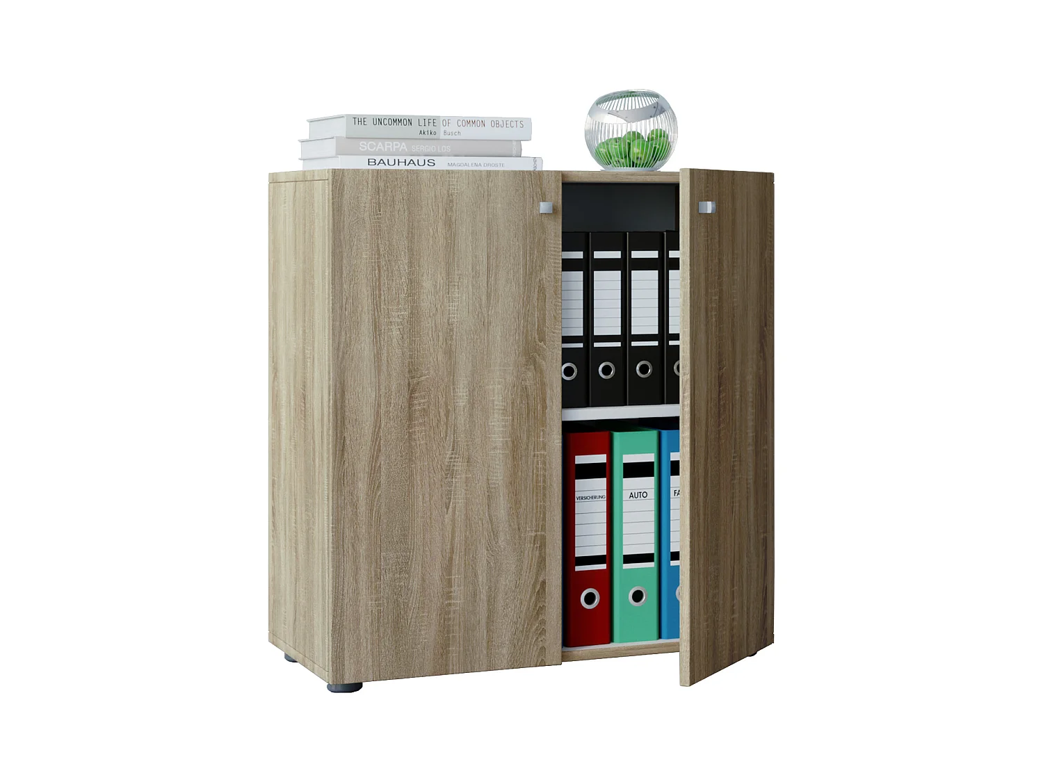 Büroschrank Bücher Ordner Aktenschrank Lona 2fach