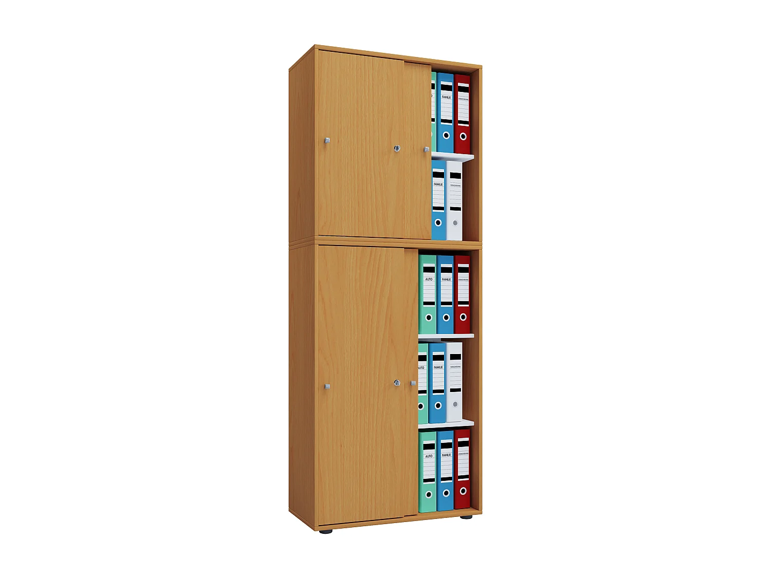 Office cabinet Lona Book W. 70 x H. 184 x D. 37 cm