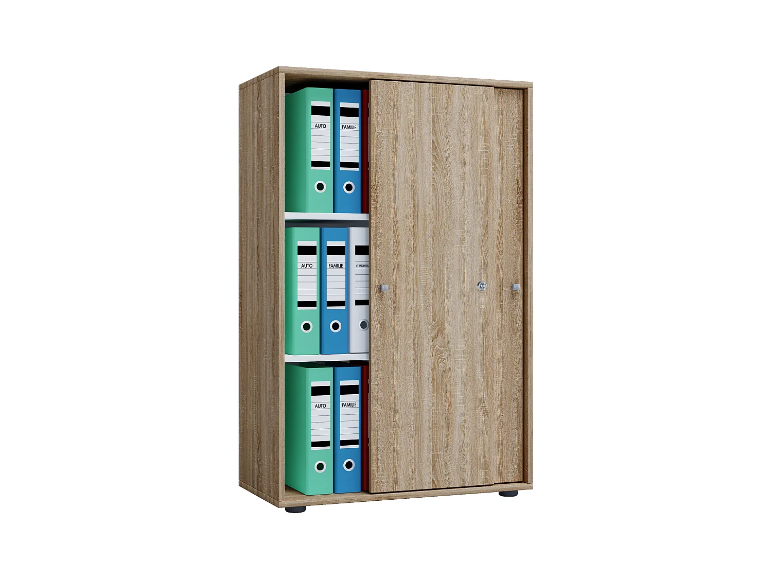 Office cabinet Lona Sonoma oak (Sägerau) W. 70 x H. 111 x D. 40 cm