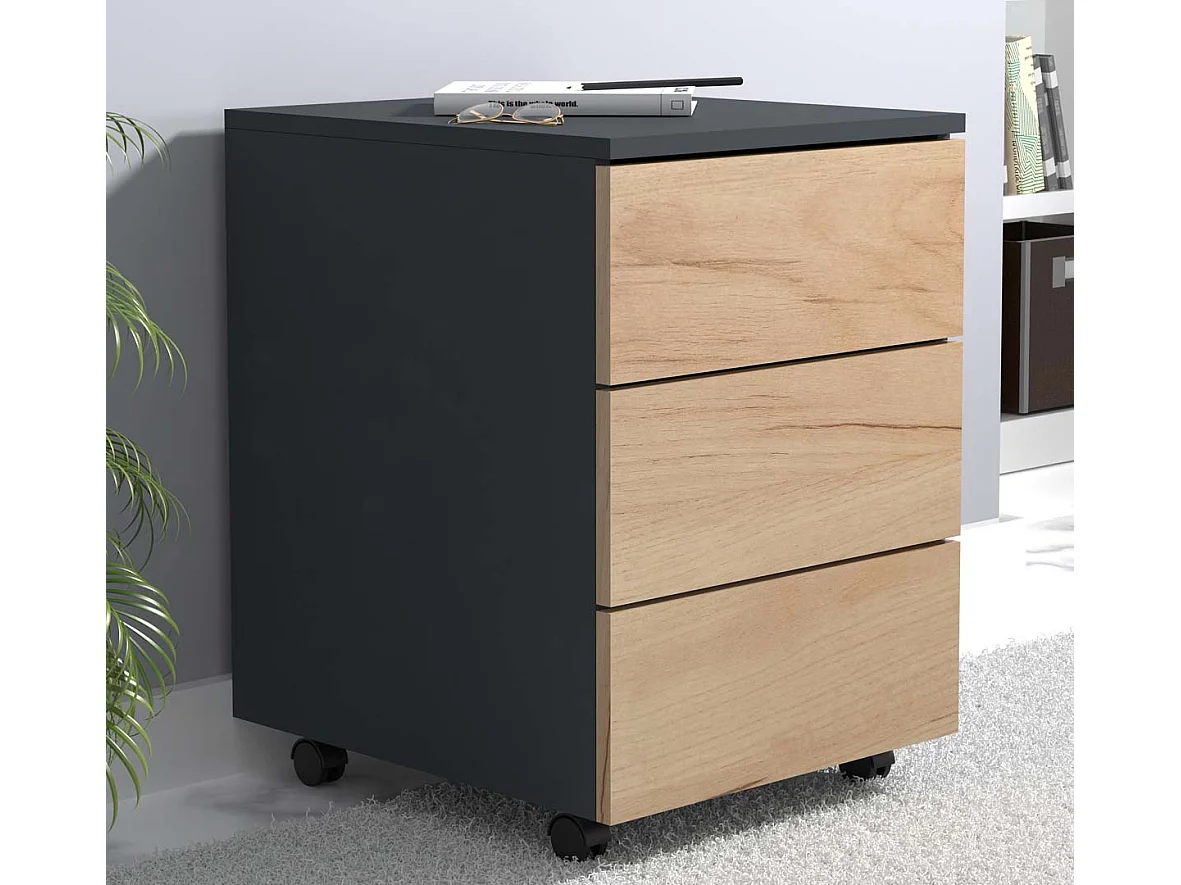 Roll Container Dalosa Anthracite / honey oak 0