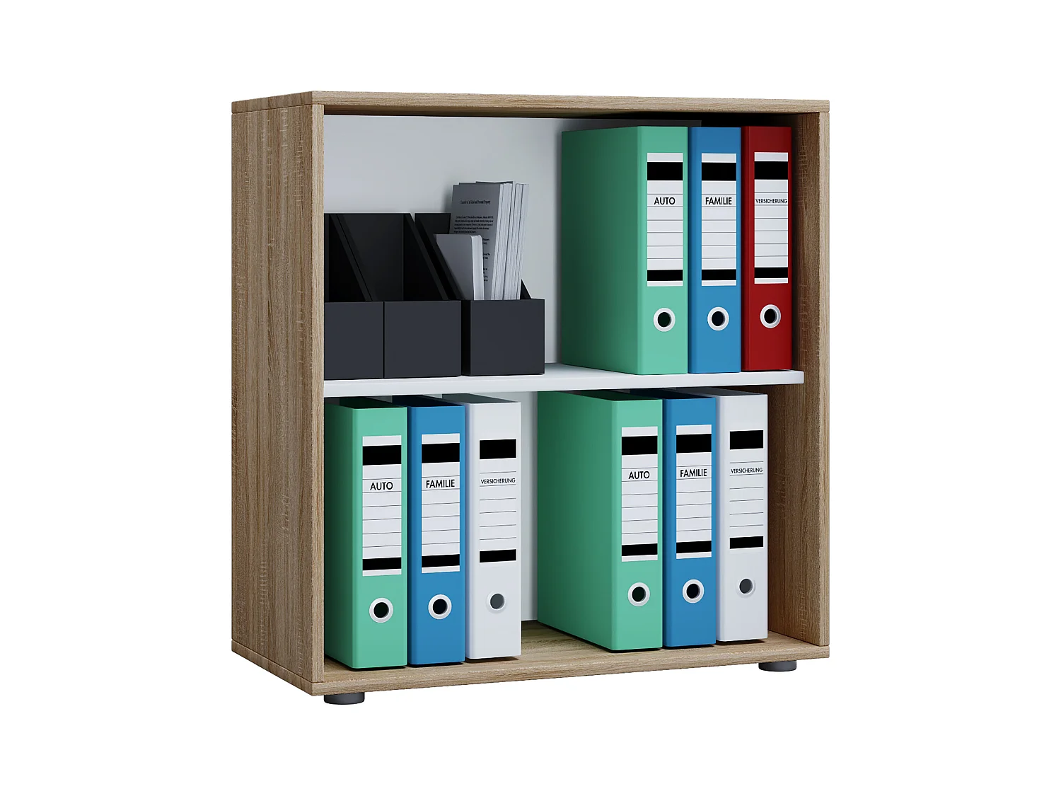 Office Shelf & Bookcase Lona Sonoma oak (Sägerau) W. 70 x H. 74 x D. 37 cm