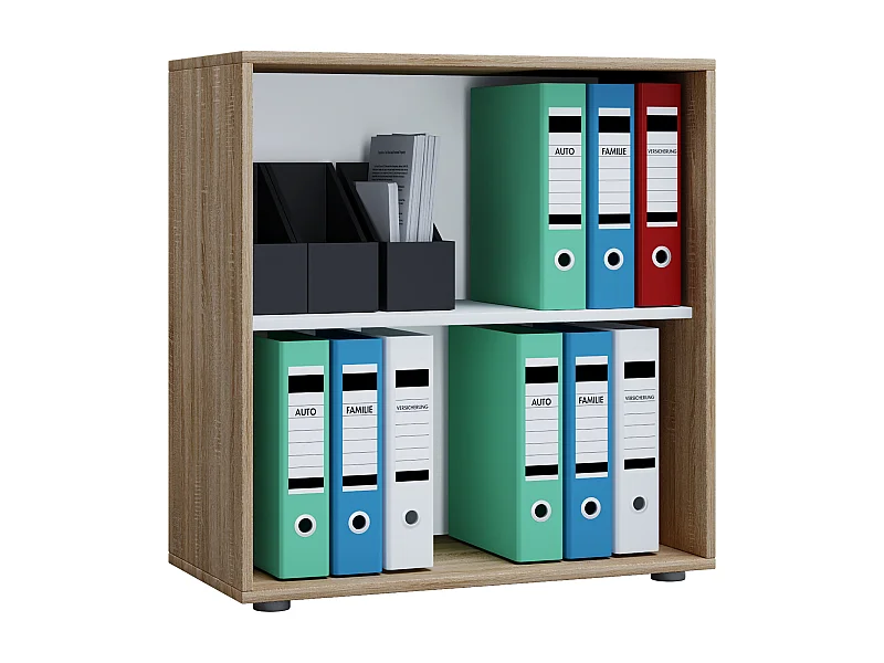 Office Shelf & Bookcase Lona Sonoma oak (Sägerau) W. 70 x H. 74 x D. 37 cm