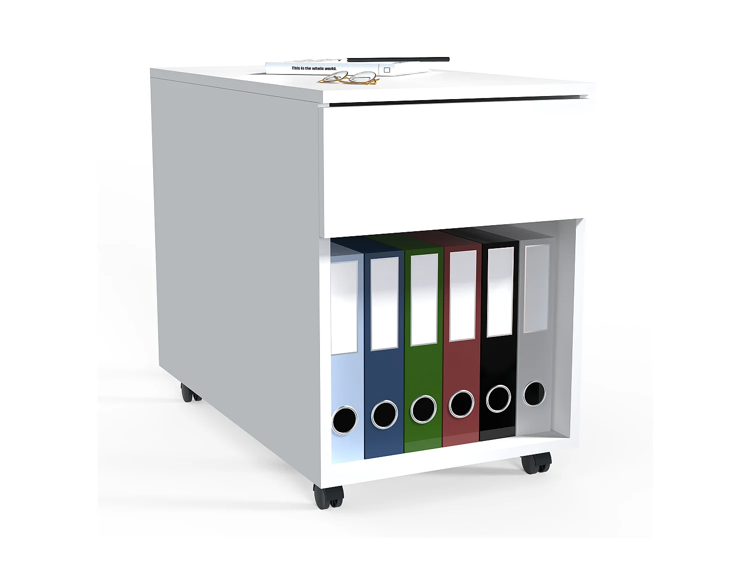 Roll Container Dalosa White H. 55 x W. 39 x D. 70 cm