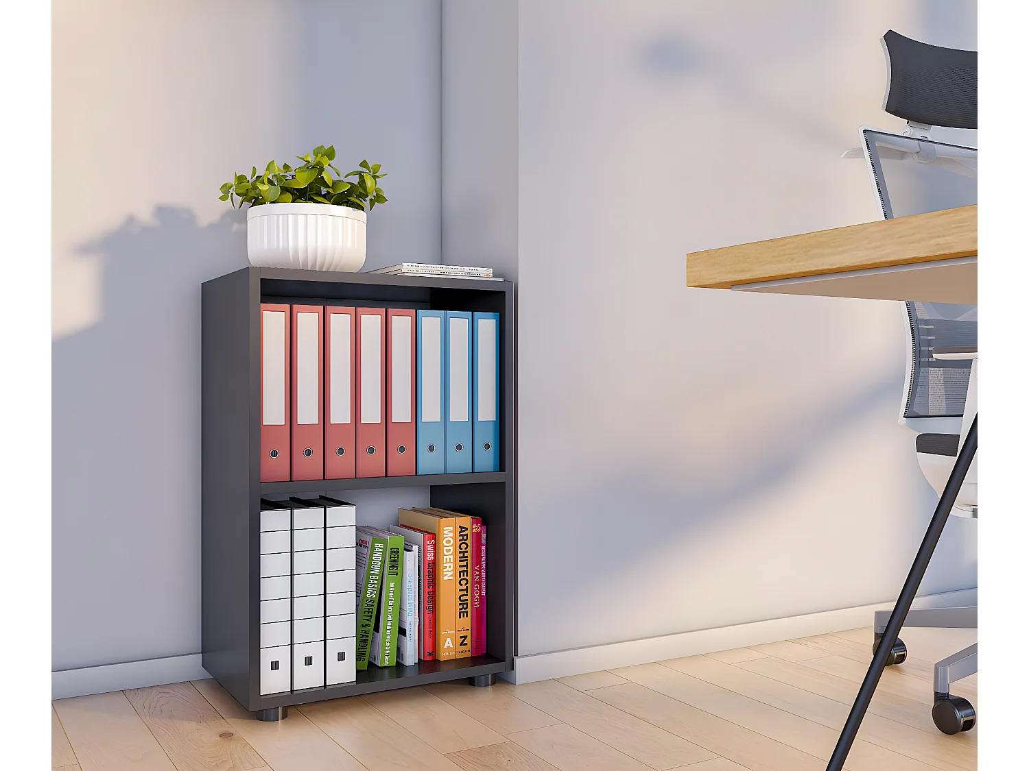 Drewno Office Shelf File Shelf Ulas 2f