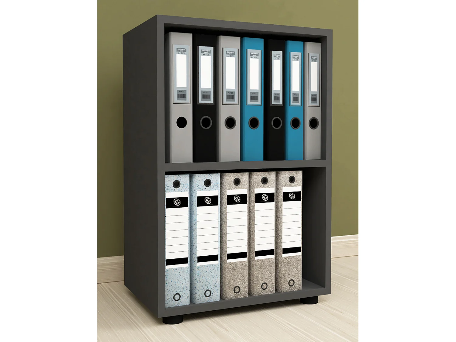 Office Shelf & Bookcase Ulas Anthracite H. 74 x W. 49 x D. 32 cm