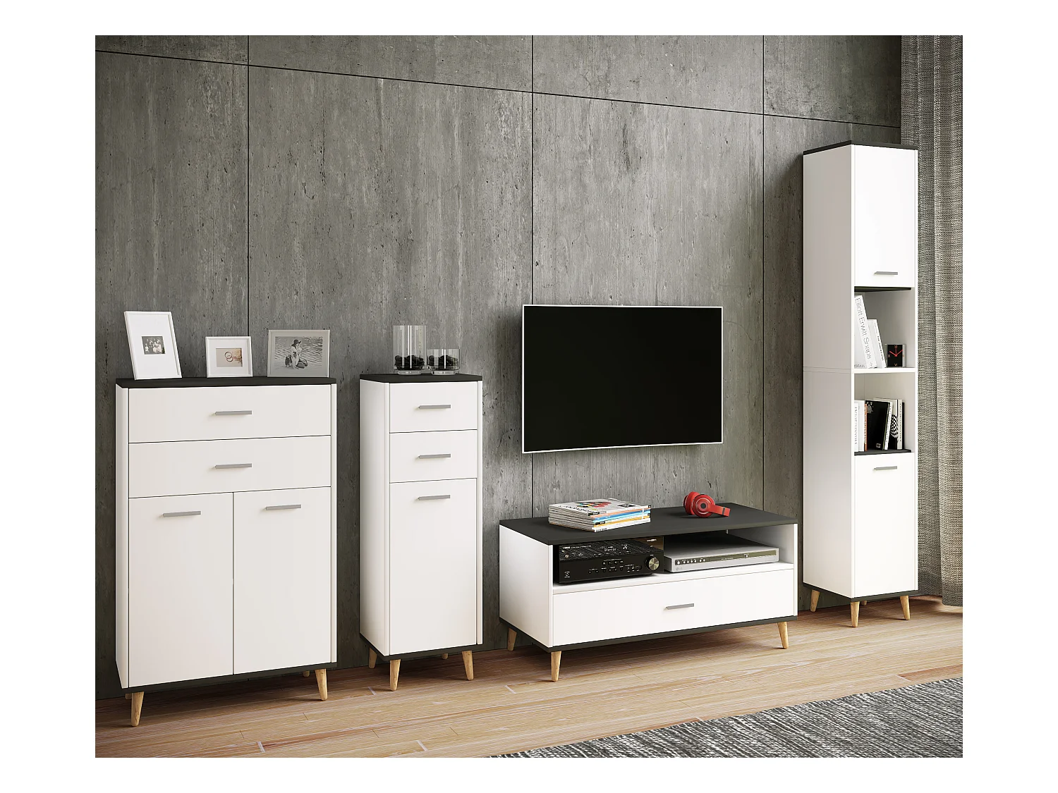 Drewniany kredens Lindas