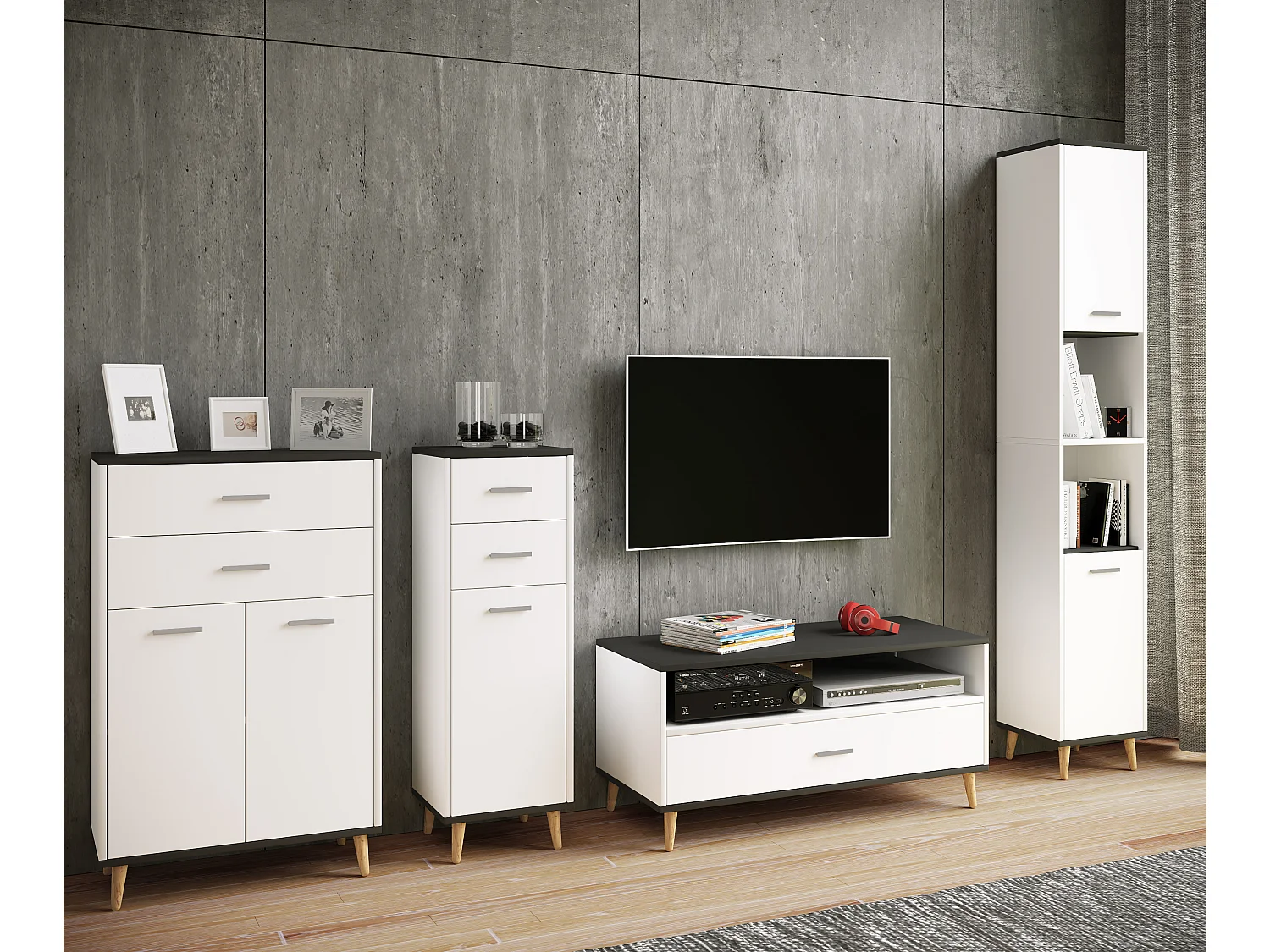 Houten ladekast dressoir Anrichte Lindas