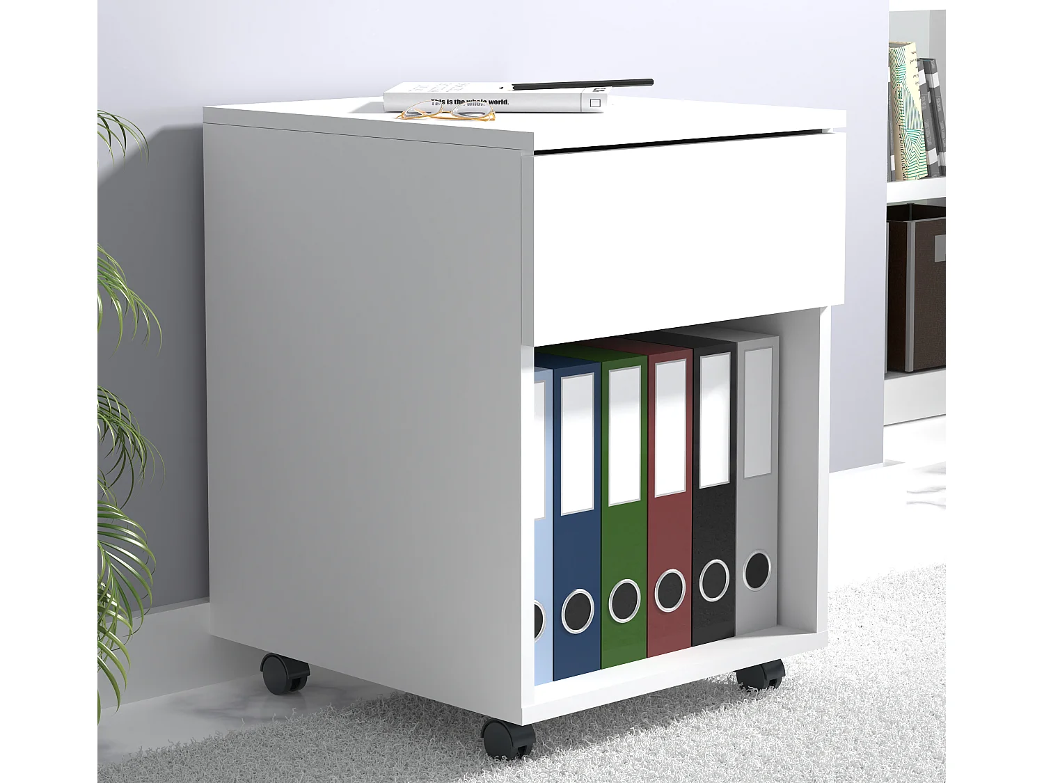 Roll Container Dalosa White H. 55 x W. 39 x D. 45 cm