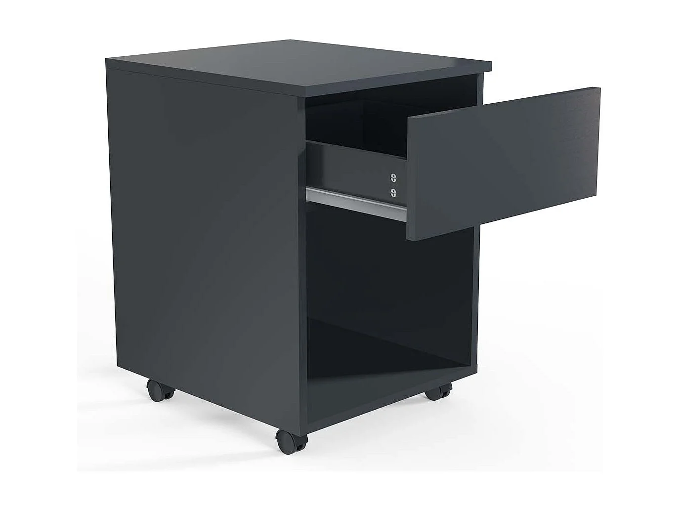 VCM Roll Container | Recipiente lateral com gavetas | Dimensões aprox. A. 55 x L. 39 x P. 45 cm | Contentor de escritório - Dalosa 1 gaveta (antracite)