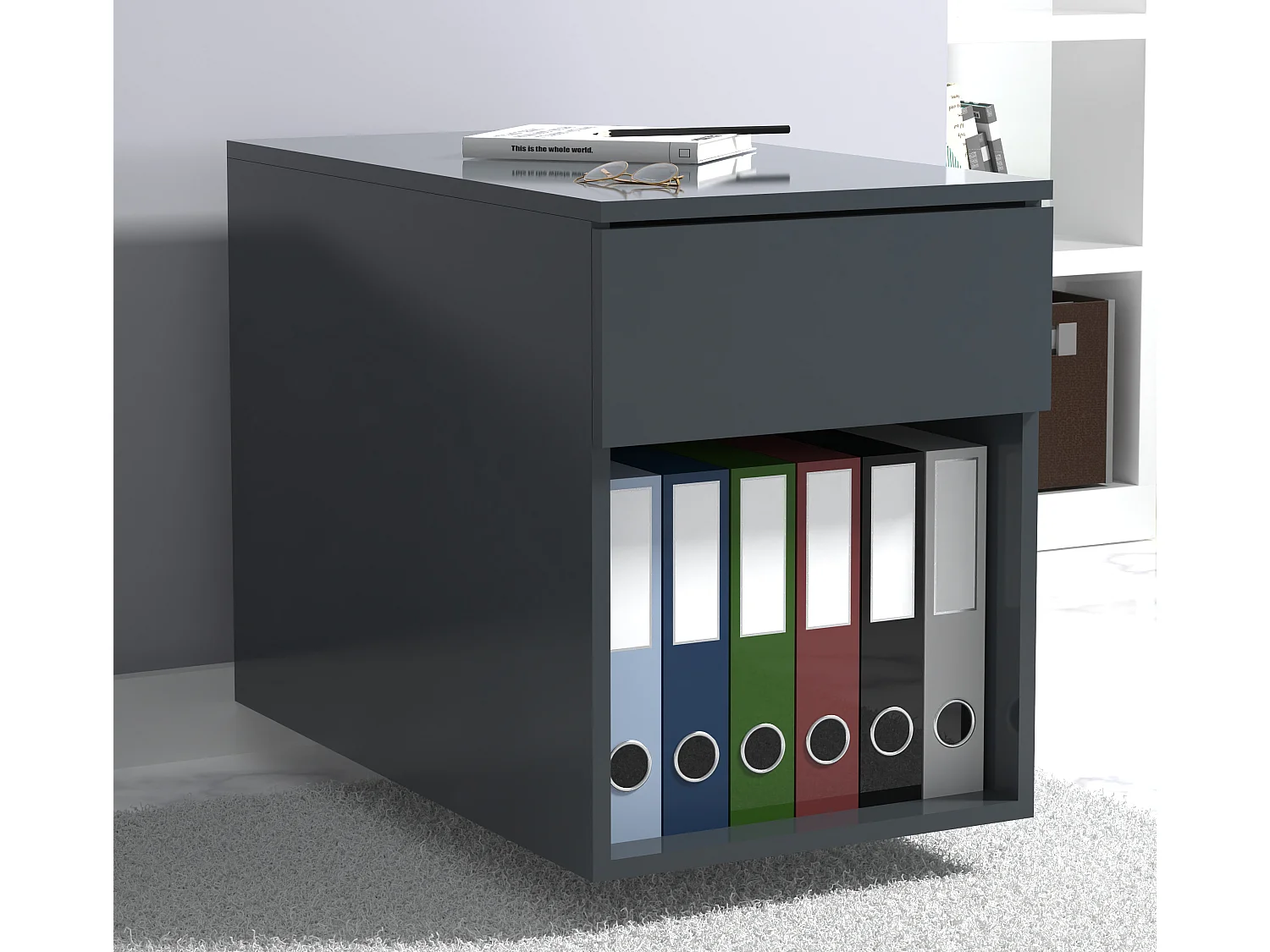 Roll Container Dalosa Anthracite H. 55 x W. 39 x D. 70 cm