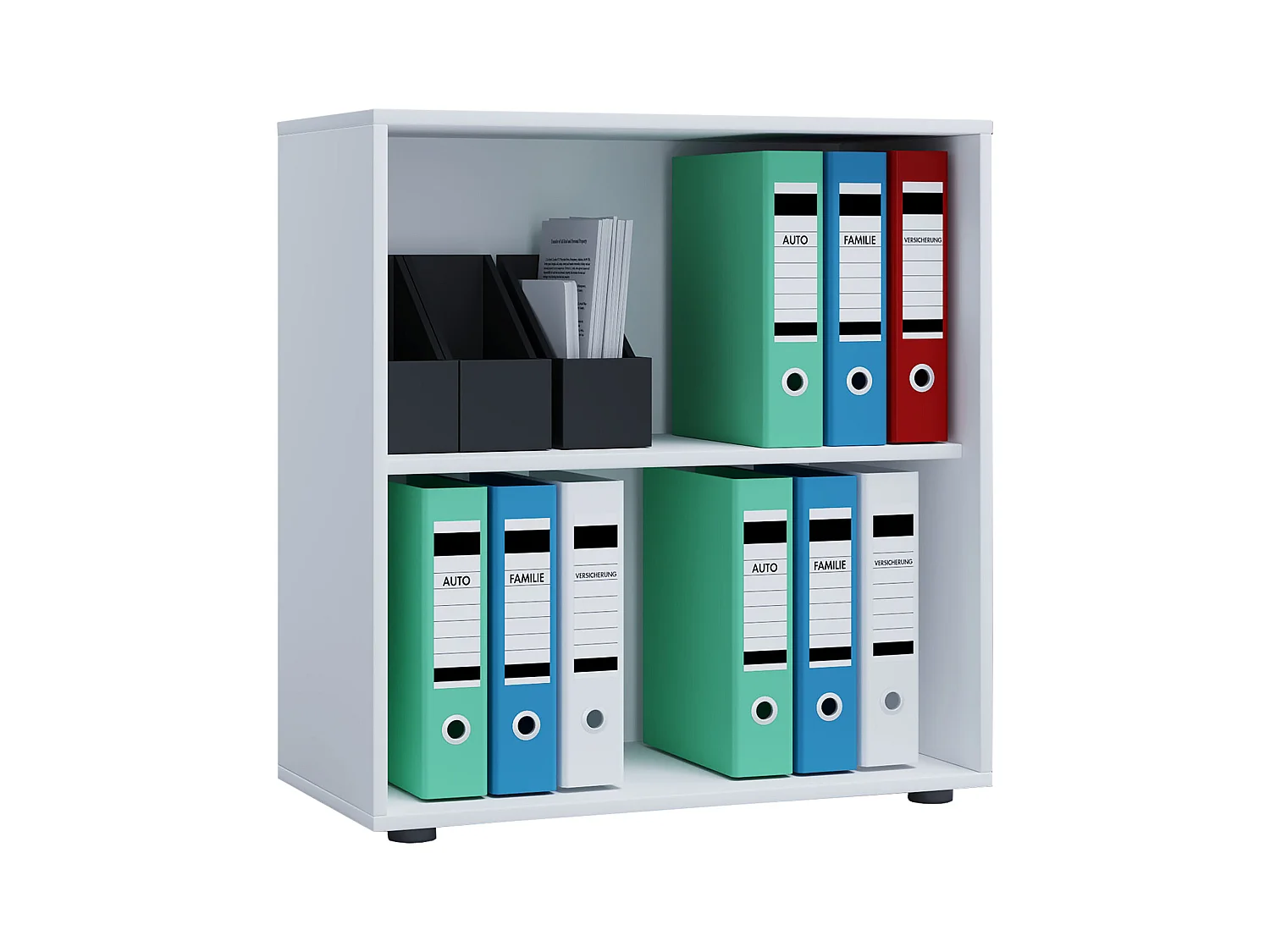 Office Shelf & Bookcase Lona White W. 70 x H. 74 x D. 37 cm