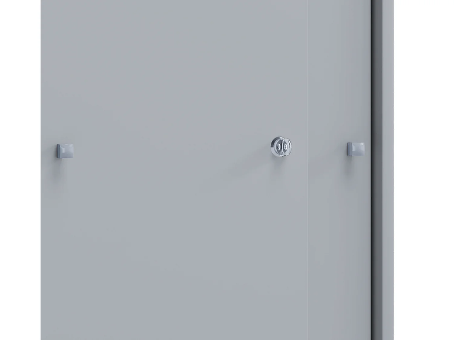Lona XL Armoire de bureau avec 2 portes coulissantes et serrure, gris.