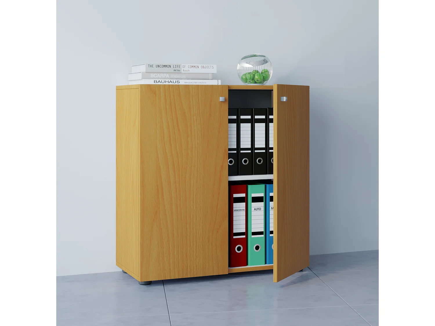 Büroschrank Bücher Ordner Aktenschrank Lona 2fach