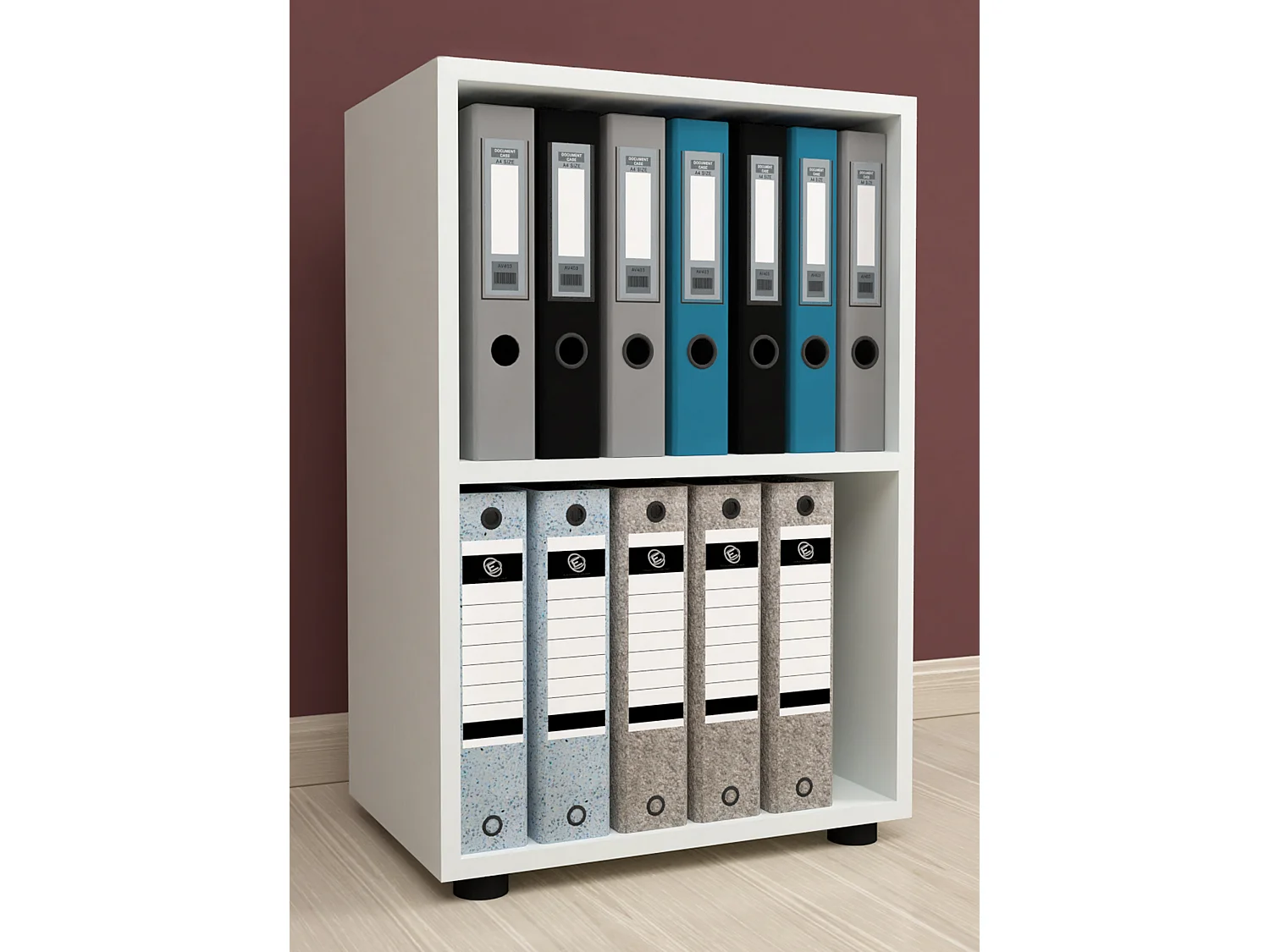 Ulas2 étagère de bureau 2 tablettes blanc.