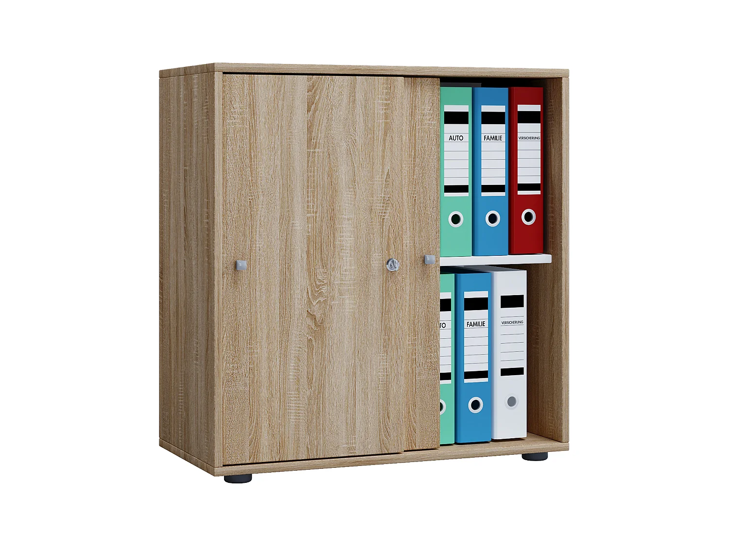 Office cabinet Lona Sonoma oak (Sägerau) W. 70 x H. 73 x D. 37 cm