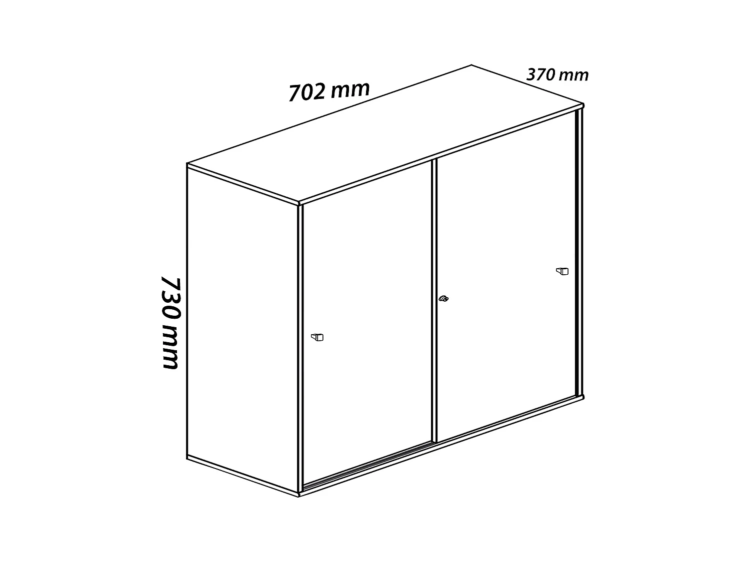 Office cabinet Lona Sonoma oak (Sägerau) W. 70 x H. 73 x D. 37 cm