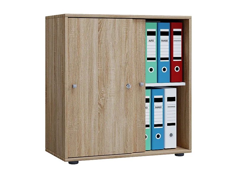 Office cabinet Lona Sonoma oak (Sägerau) W. 70 x H. 73 x D. 37 cm