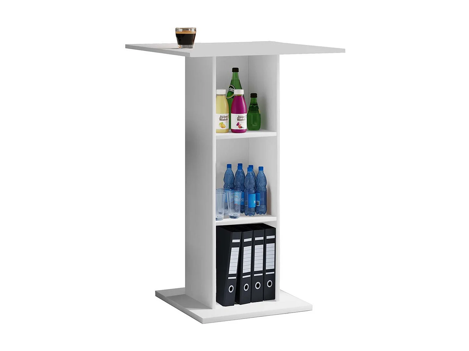 Bofus étagère de bureau avec plateau de table 3 tablettes blanc.