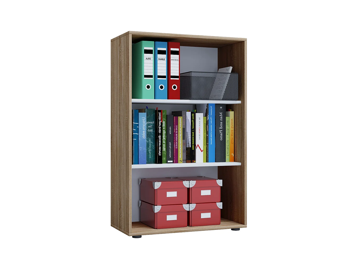Holz Büro Regal Bücher Ordner Aktenregal Lona 3f