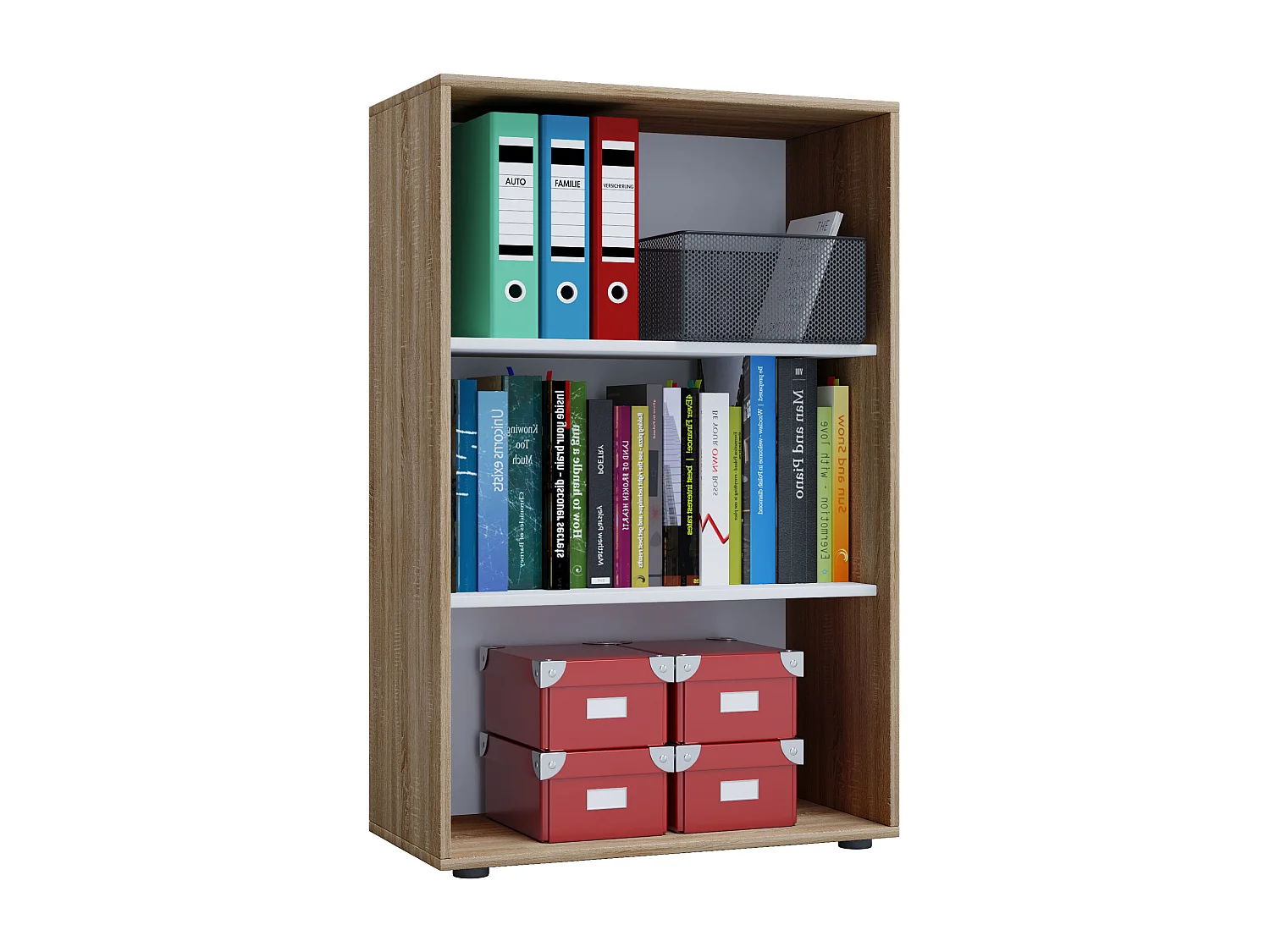 Office Shelf & Bookcase Lona Sonoma oak (Sägerau) W. 70 x H. 111 x D. 37 cm