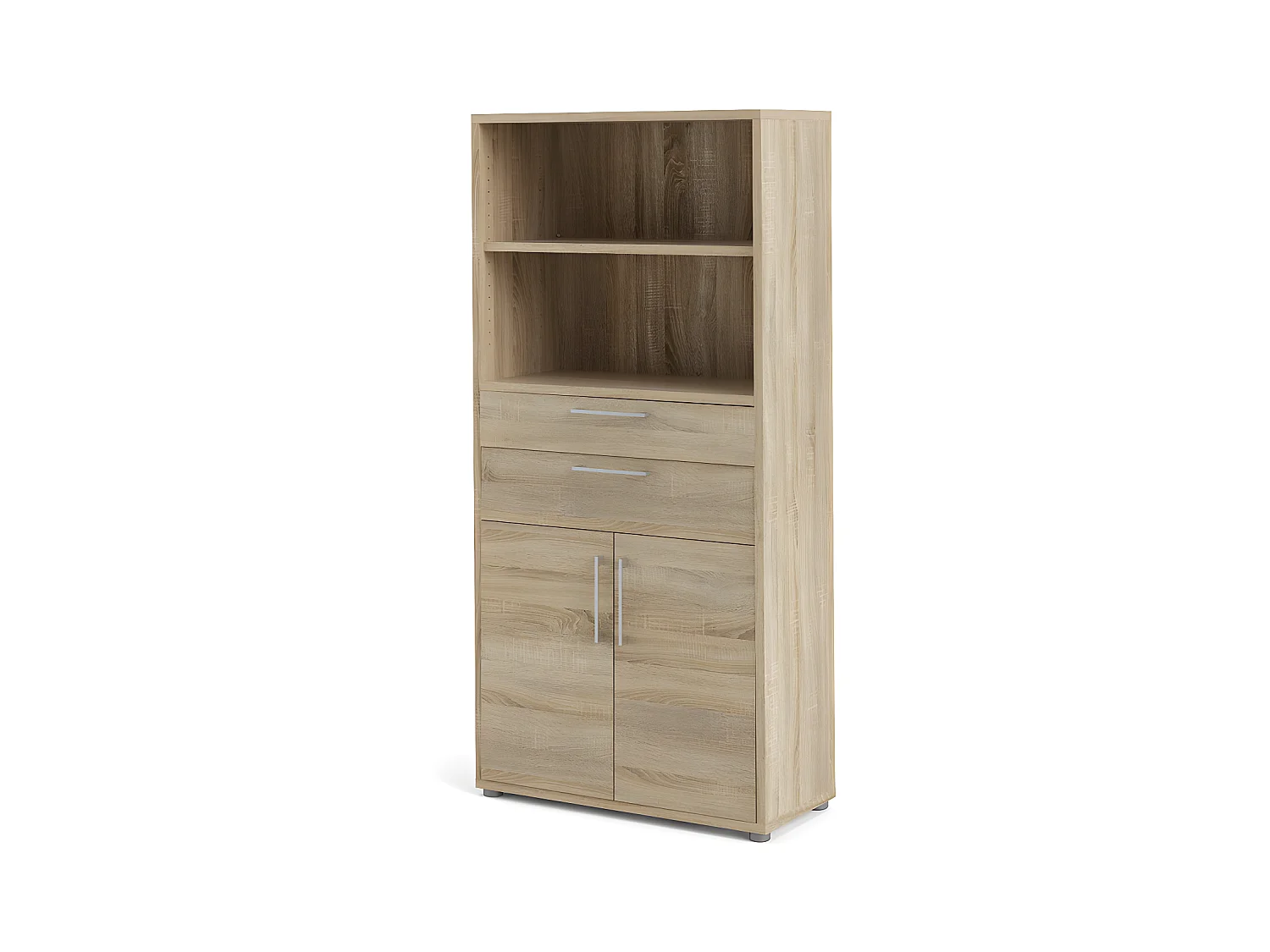 Prisme Aktenschrank 2 Fächer, 2 Schubladen und 2 Türen Eiche Dekor