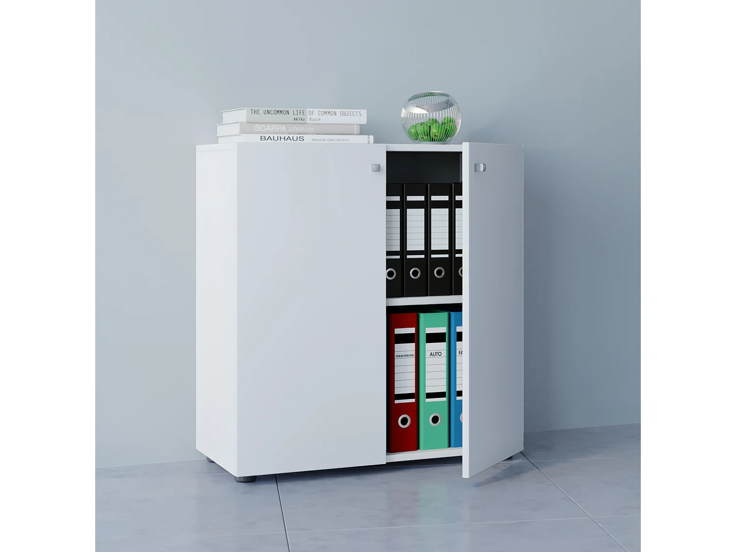 Office cabinet Lona White W. 70 x H. 74 x D. 40 cm