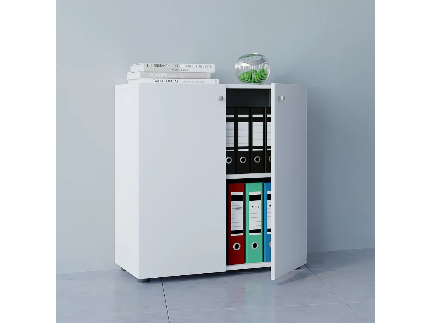 Office cabinet Lona White W. 70 x H. 74 x D. 40 cm