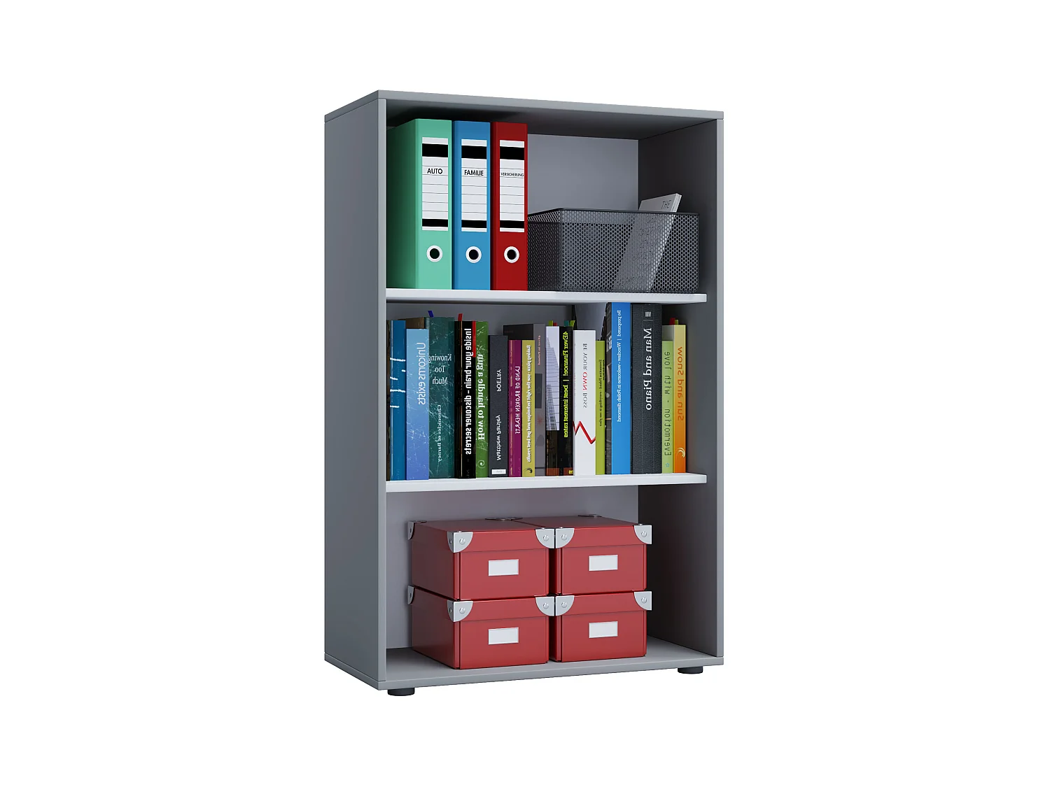 Office Shelf & Bookcase Lona Gray W. 70 x H. 111 x D. 37 cm