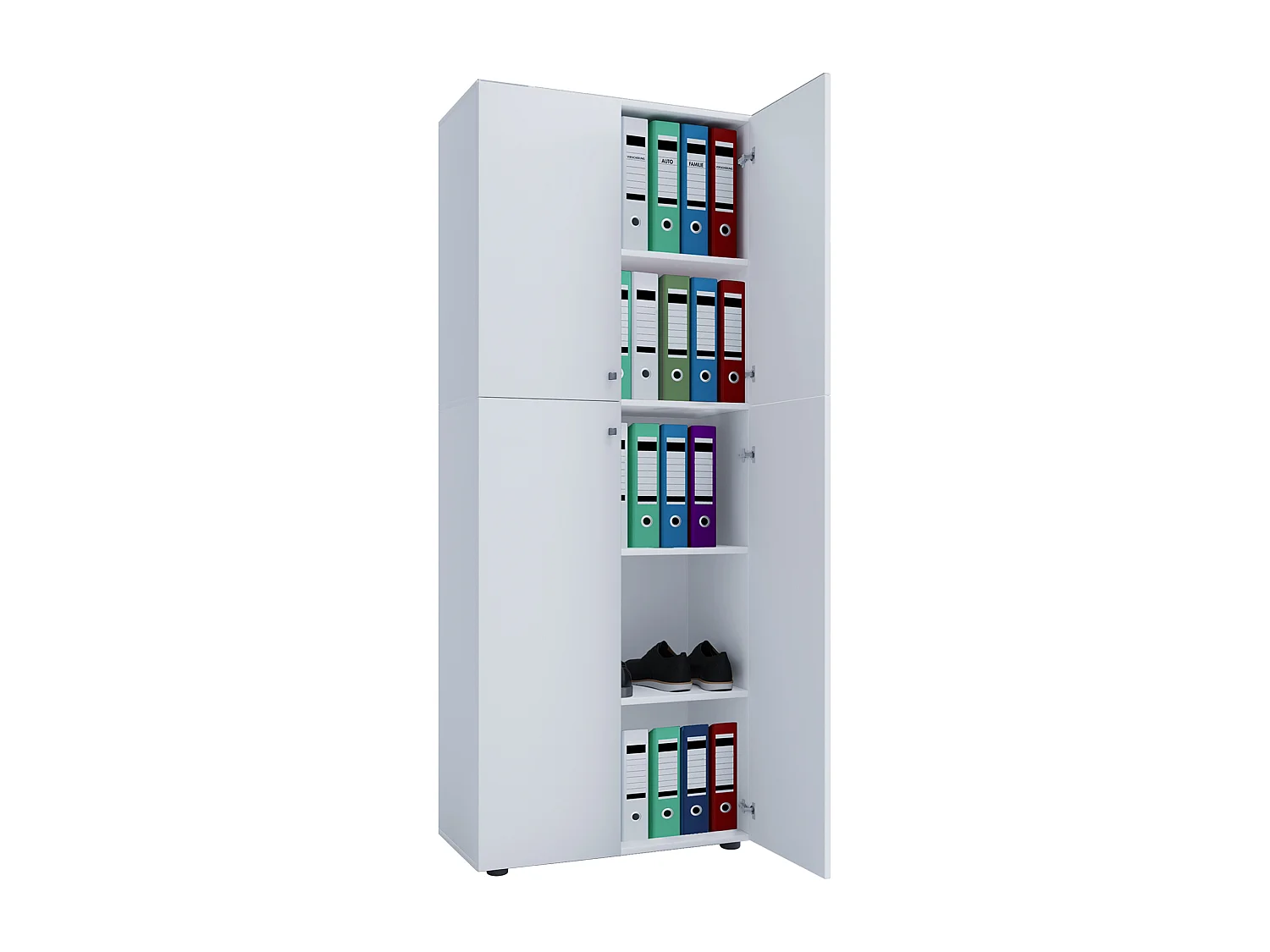 Lona Armoire de bureau, 4 portes, blanc.