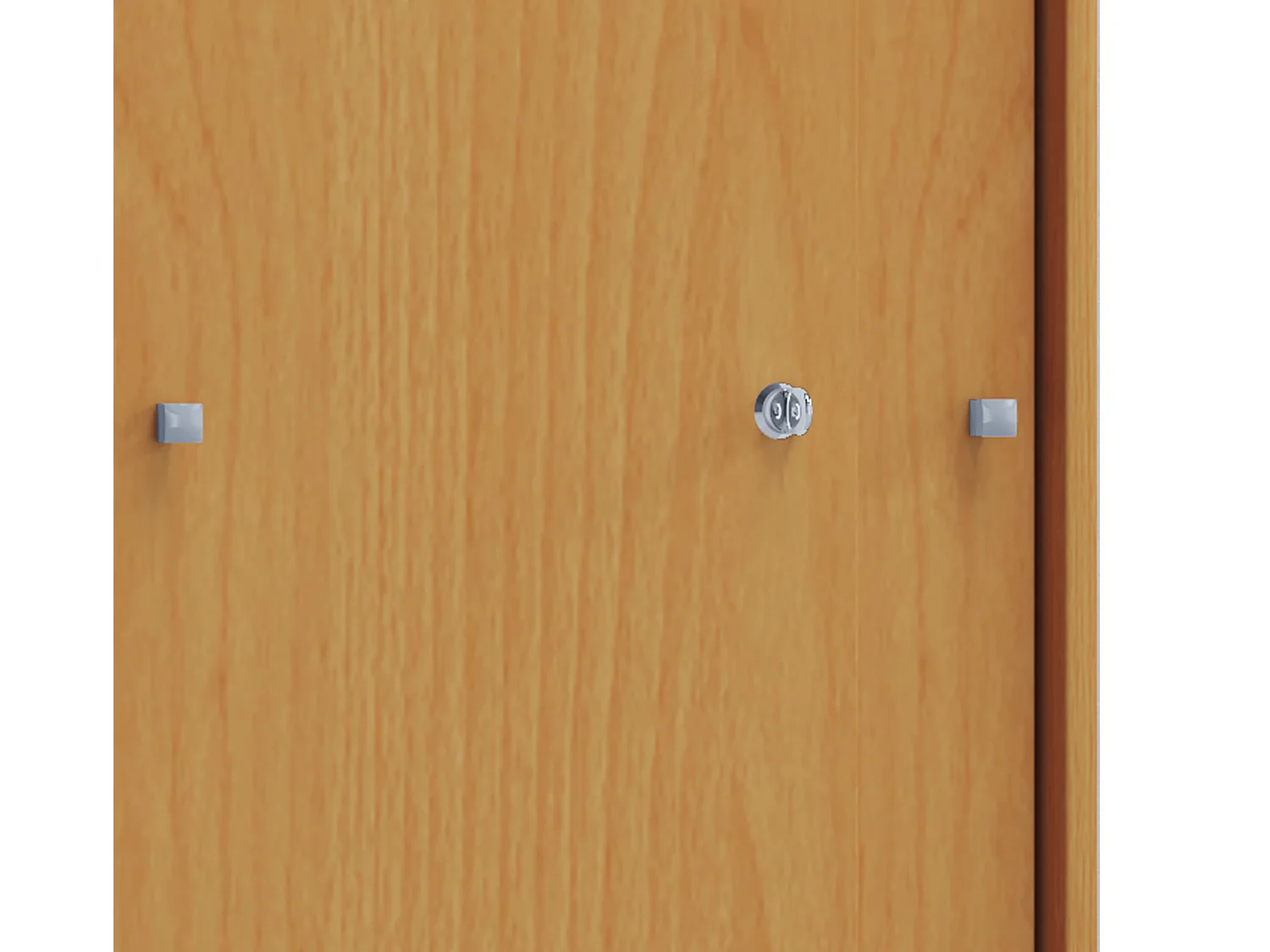 Lona XL Armoire de bureau avec 2 portes coulissantes et serrure, imitation hêtre.