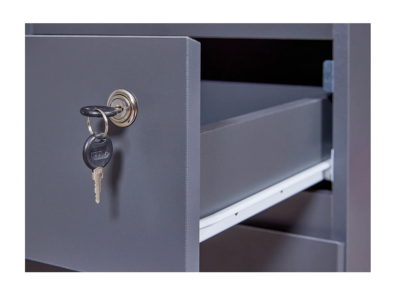 Caisson de Bureau à Roulettes "André" 76cm Gris