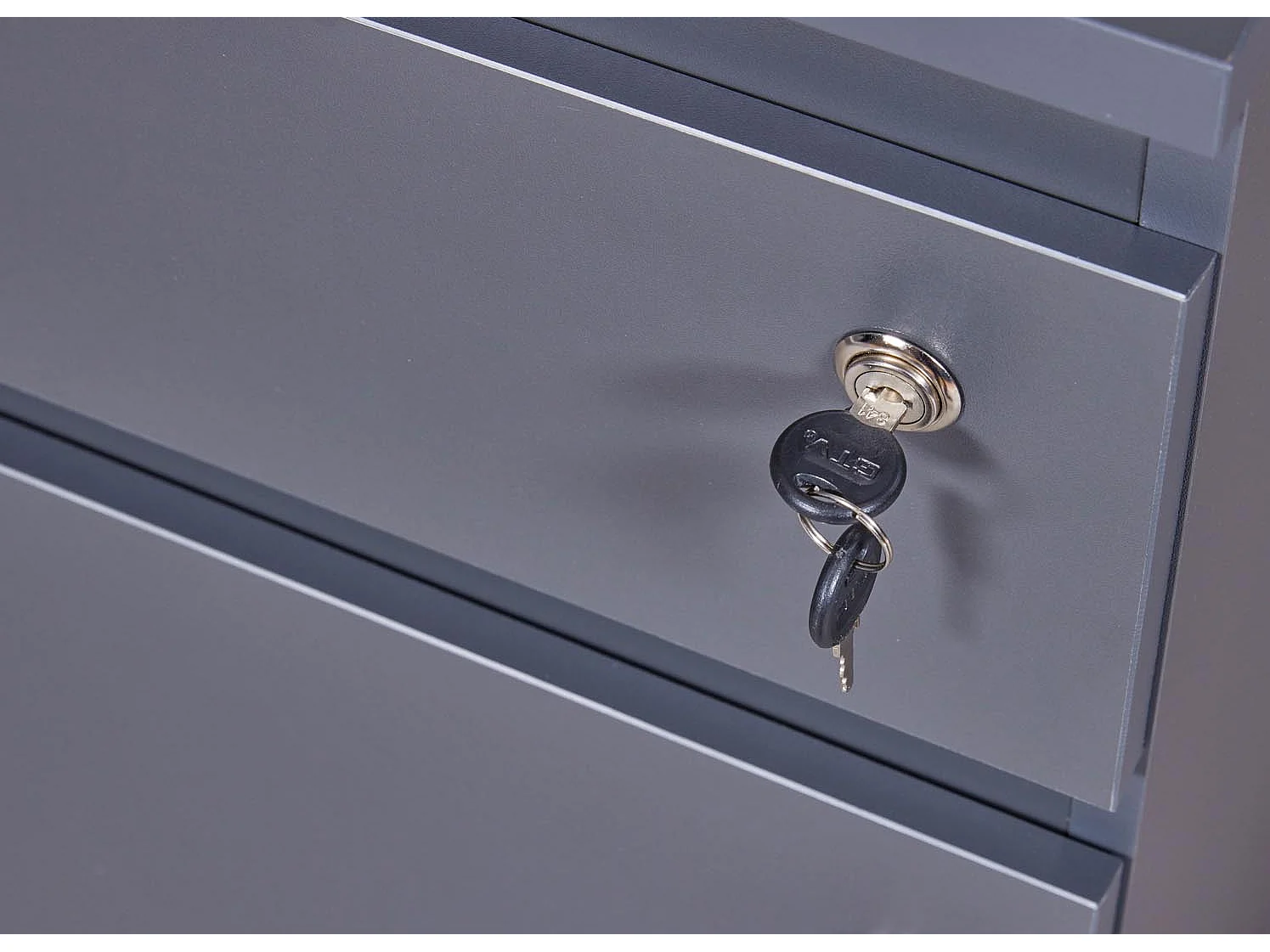 FileGuard commode tiroir cassette 1 tiroir, 1 porte avec clé gris.
