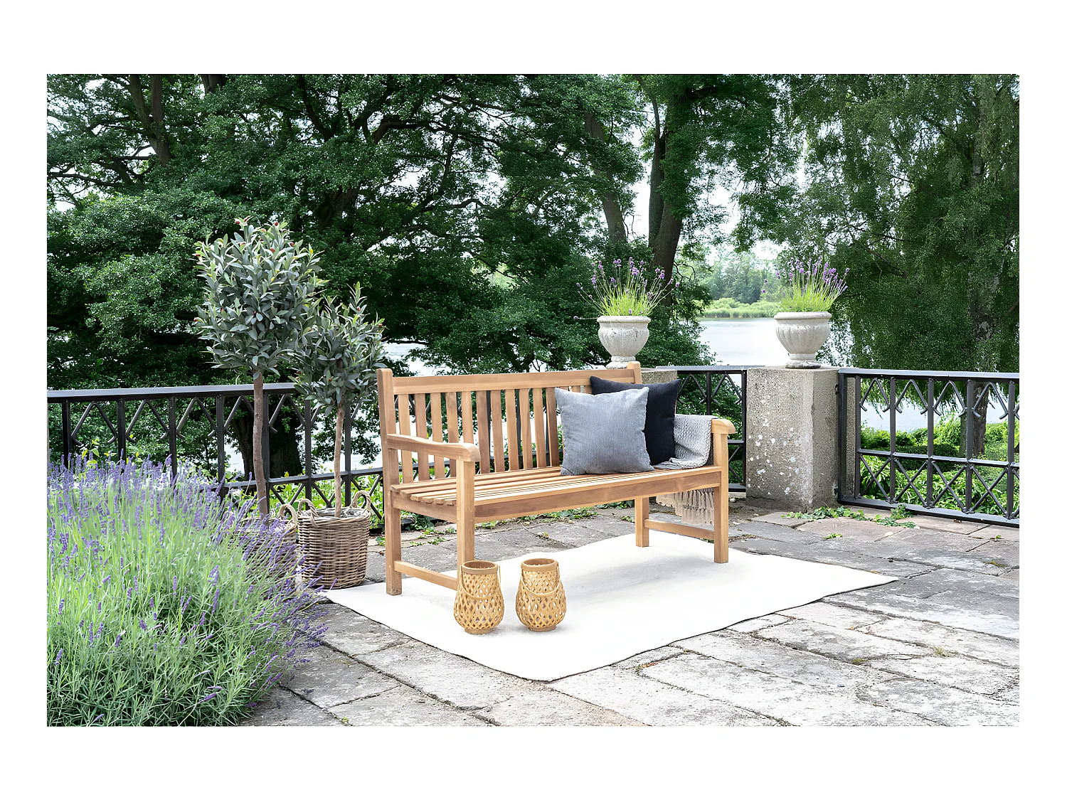 Cabo tuinbank breedte 150 cm naturel.
