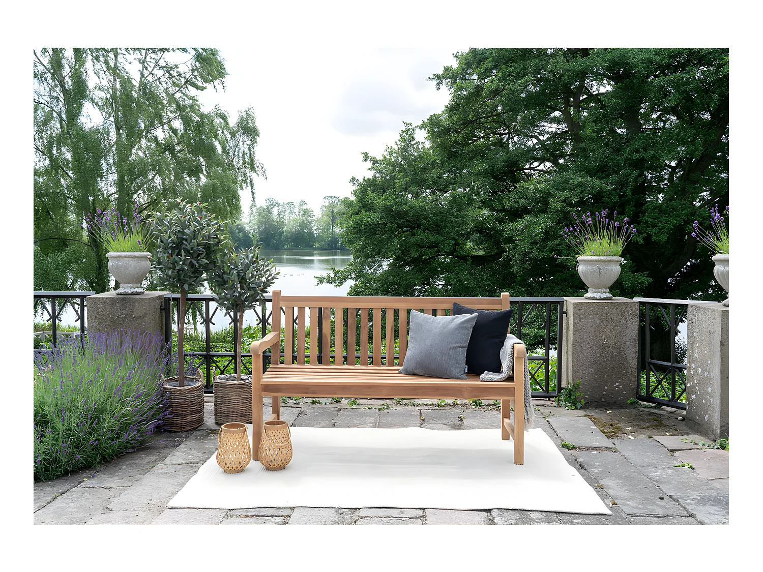 Cabo tuinbank breedte 150 cm naturel.