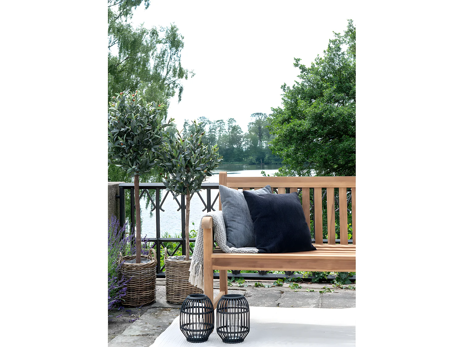 Cabo Gartenbank Breite 150 cm natur.