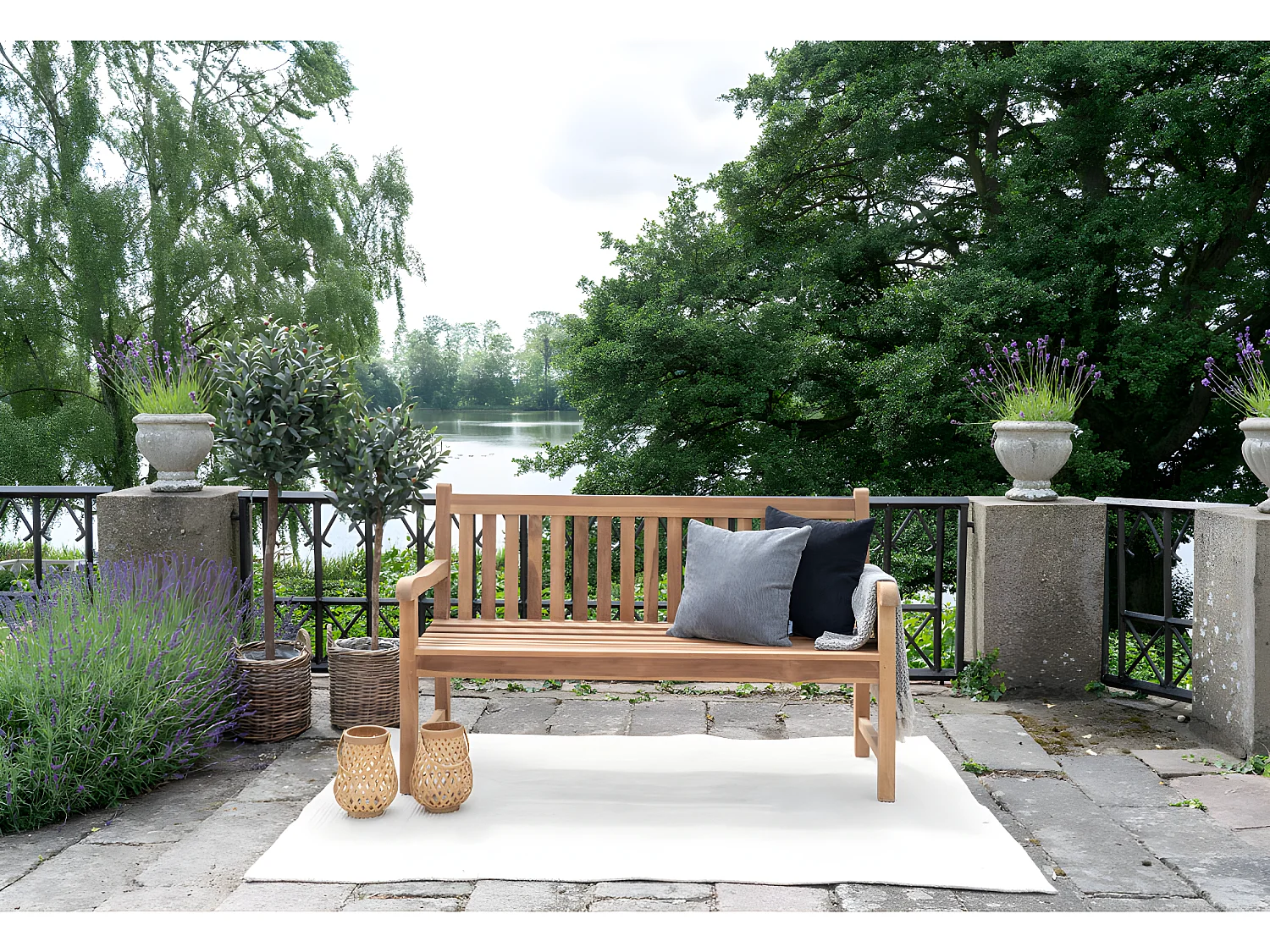 Cabo Gartenbank Breite 150 cm natur.